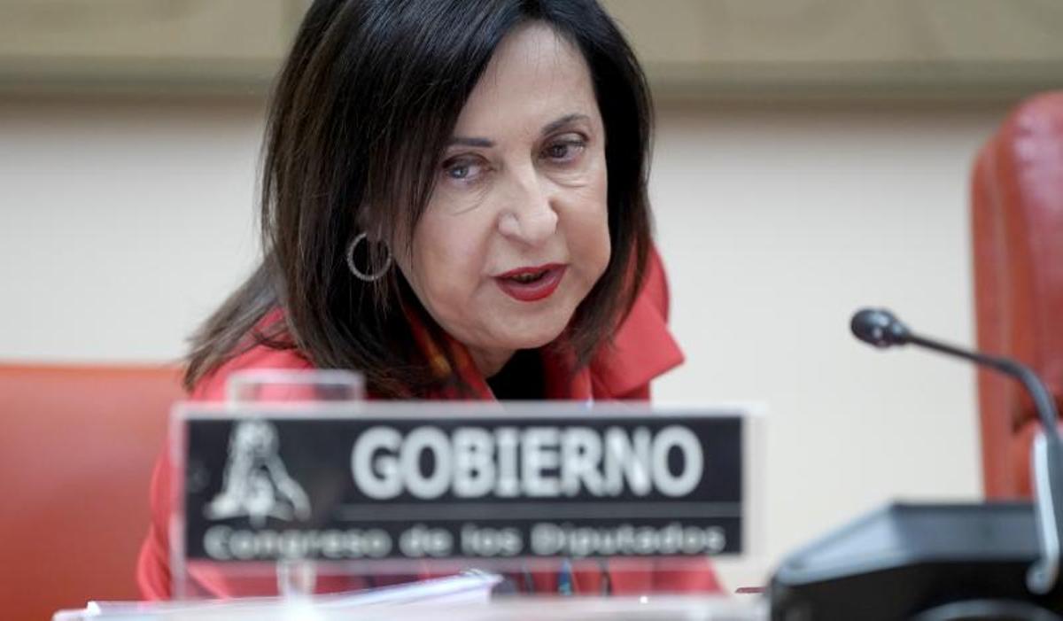 Madrid. 26.01.2026. Margarita Robles, ministra de Defensa, durante su comparecencia en el Congreso de los Diputados.