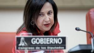 Madrid. 26.01.2026. Margarita Robles, ministra de Defensa, durante su comparecencia en el Congreso de los Diputados.