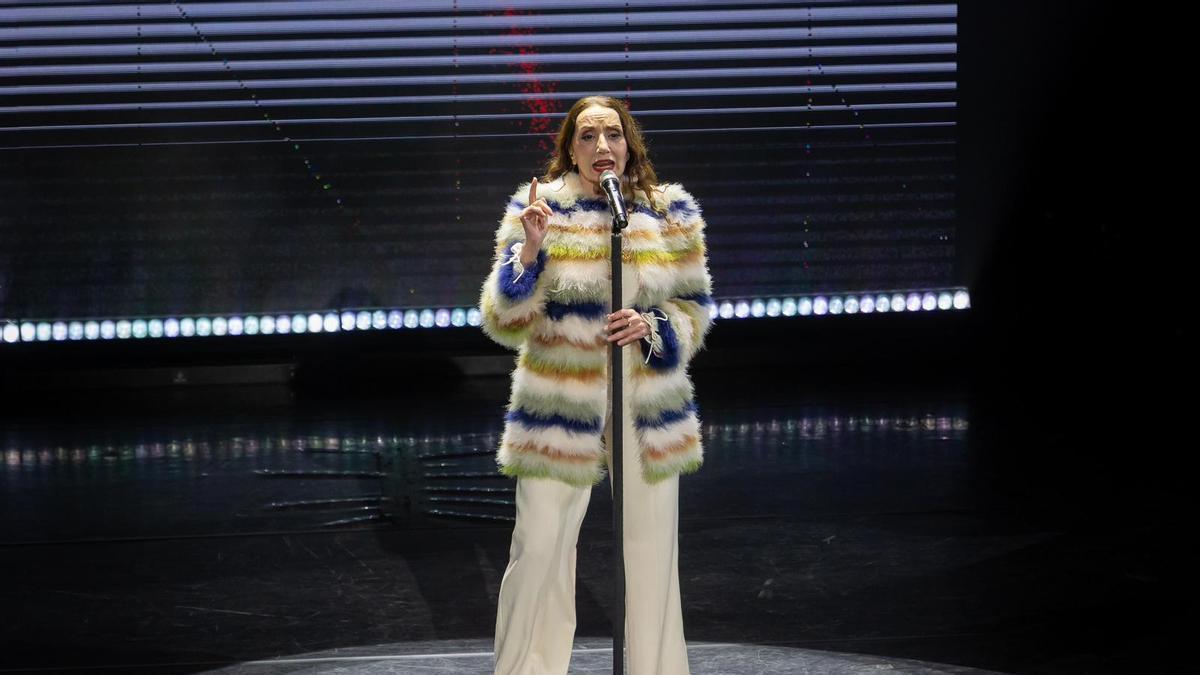 Luz Casal en el último concierto que ofreció en Zaragoza.