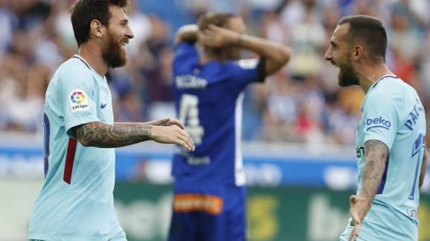 Messi dona la victòria al Barça amb dos gols a la segona meitat