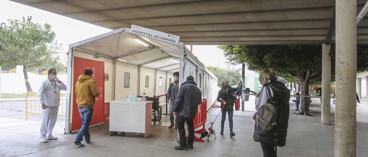 Hospital de campaña en Alicante.