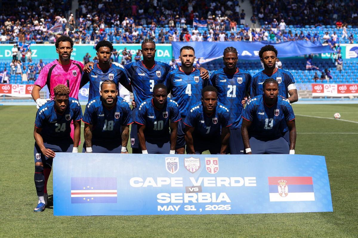 Once titular de Cabo Verde, primer rival de España en el Mundial, en el pasado partido contra Serbia.