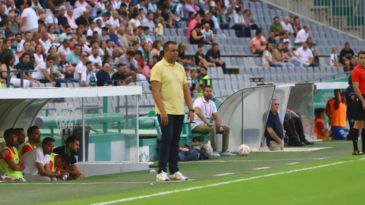 Germán Crespo, durante el encuentro ante el Sanse en El Arcángel.