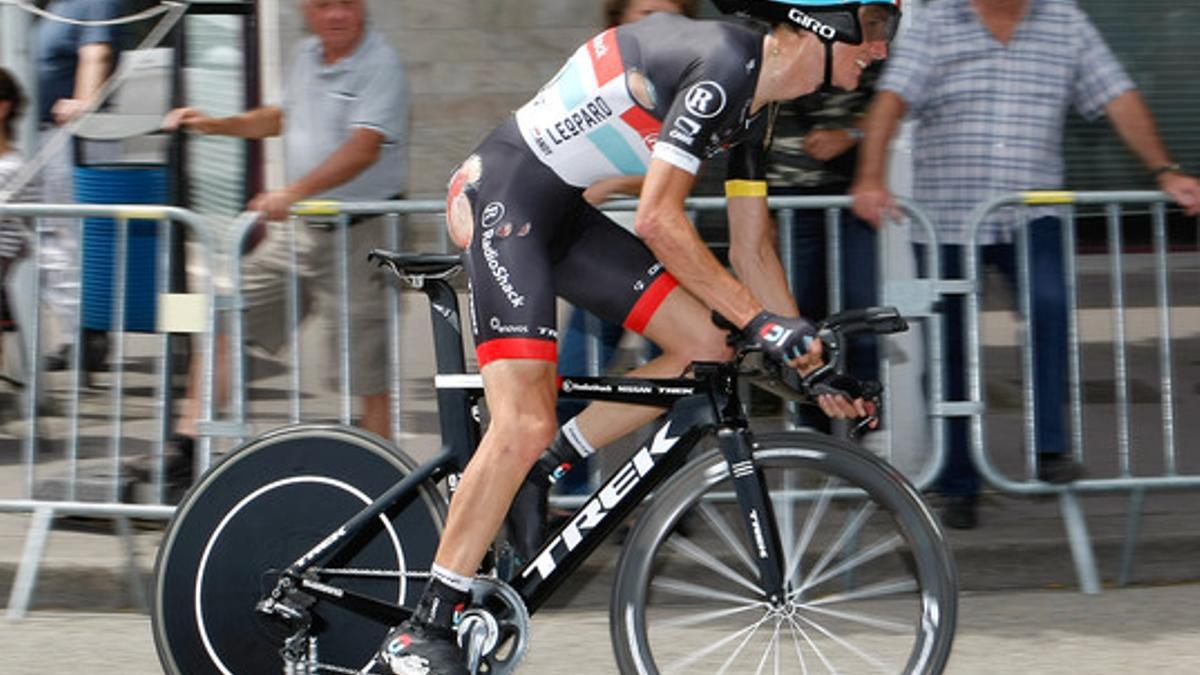 Andy Schleck durante la cuarta etapa de la 64 edición del Dauphine Liberé 2012.