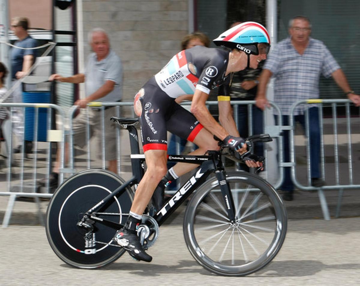 Andy Schleck durant la quarta etapa de la 64 edició del Dauphine Liberé 2012. Andy Schleck durant la quarta etapa de la 64 edició del Dauphine Liberé 2012.