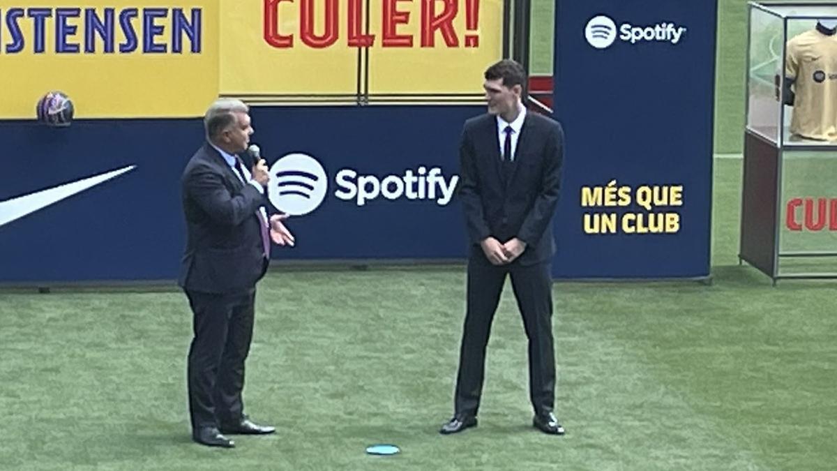 Laporta reveló el sueño de niñez de Christensen