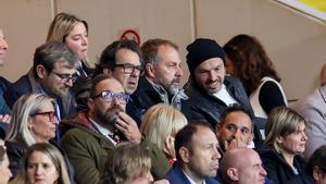 Hansi Flick, presente en Motjuïc para ver el Catalunya-Palestina