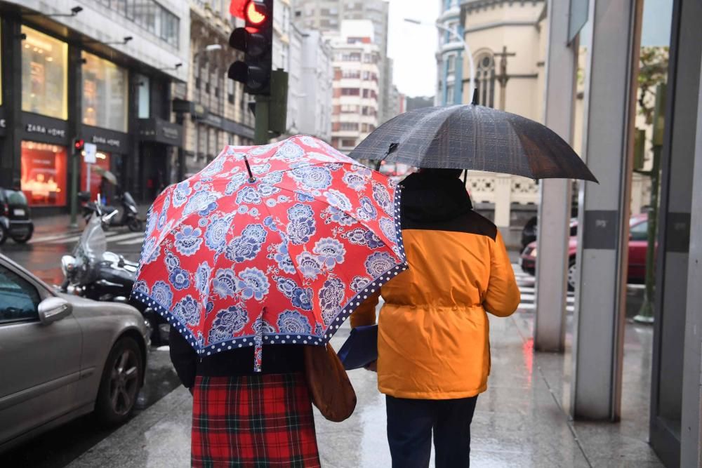 Temporal con alerta naranja por viento en A Coruña