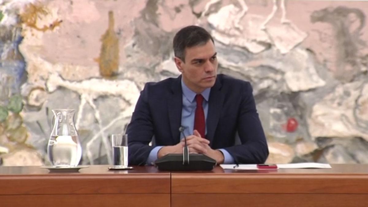 Reunión del comité de gestión de la crisis del coronavirus, presidido por Pedro Sánchez (en la foto).