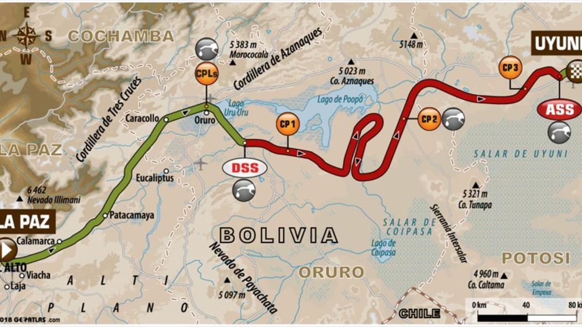 Este es el recorrido de la séptima etapa del Dakar 2018