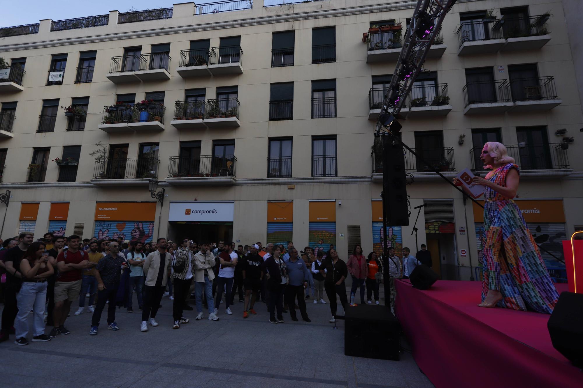 Fiesta LGTBIQ+ de Compromís, con Carla Antonelli en València