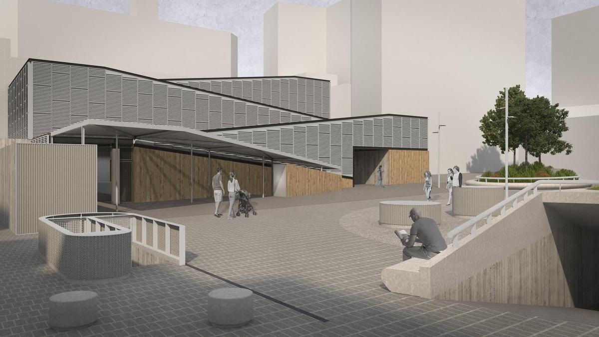 Maqueta del proyecto de reforma de la Plaça del Mercat Cobert de Inca.