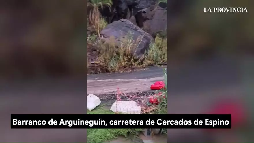La borrasca Claudia activa los barrancos de Veneguera, Mogán y el de Arguineguín hasta cercados de Espino