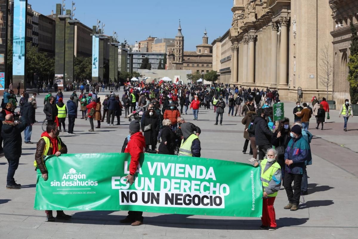 Zaragoza sale a las calles para exigir el derecho a la vivienda