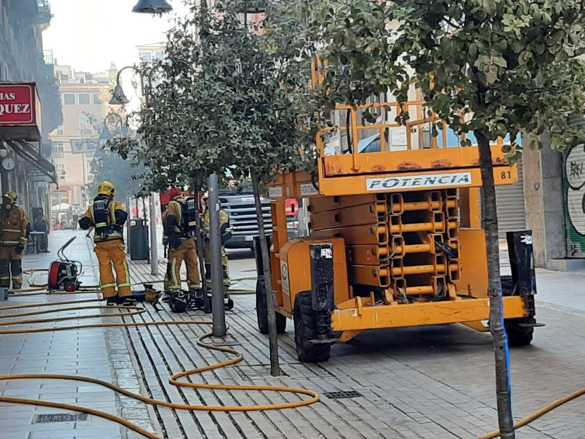 Incendio en las Galerías Velázquez de Palma