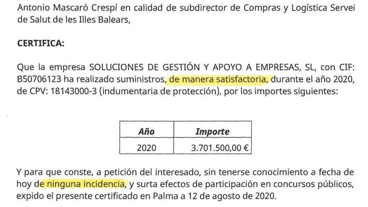 En agosto de 2020, "satisfactoria" y sin "ninguna incidencia". En julio de 2023, pide 2,6 millones de "indemnización".