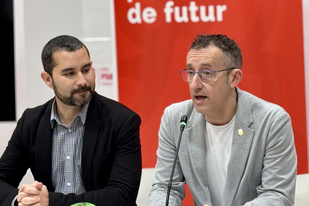 Los socialistas Samuel Falomir y josé Luis Lorenz.