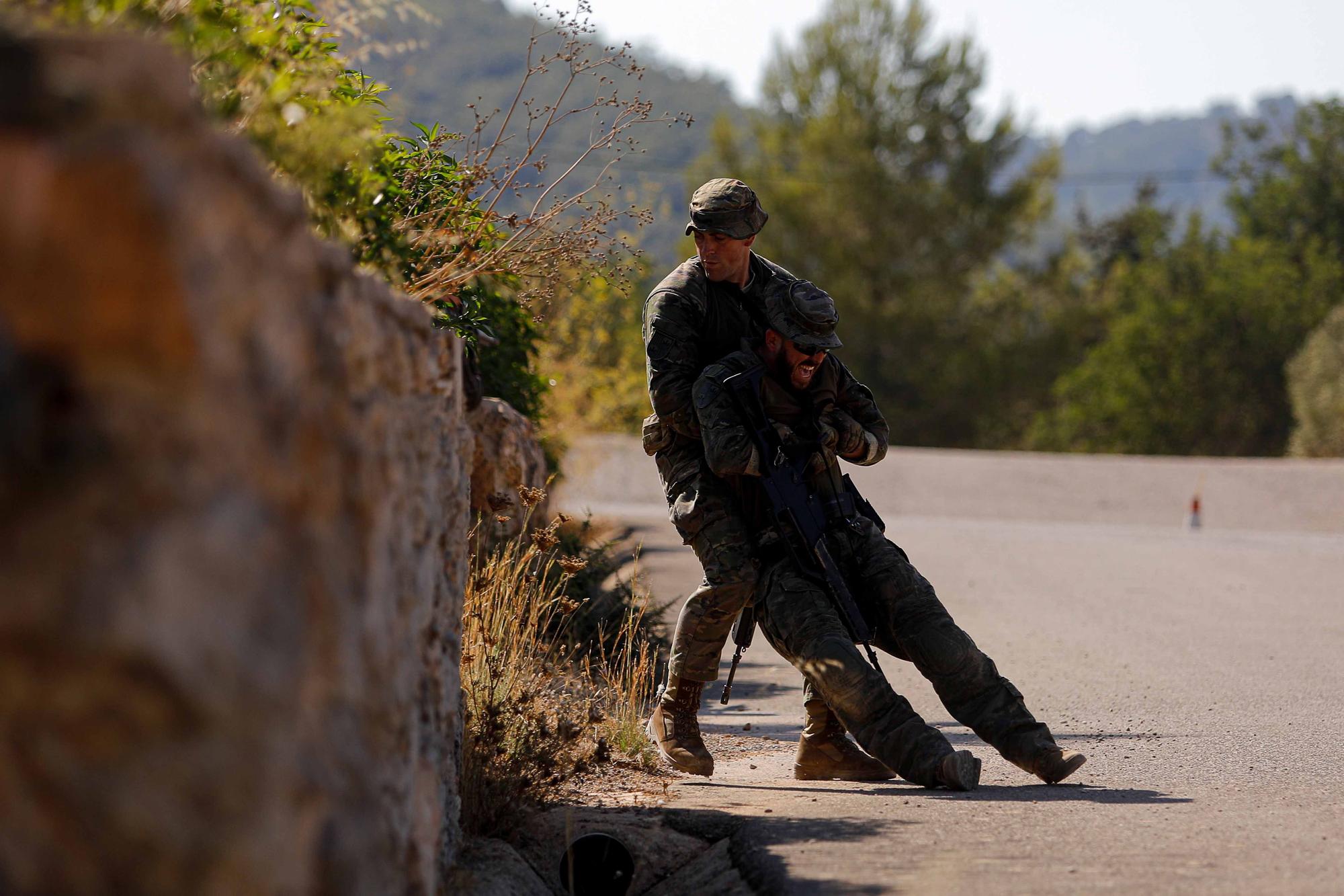 Militares en Ibiza: listos para la acción