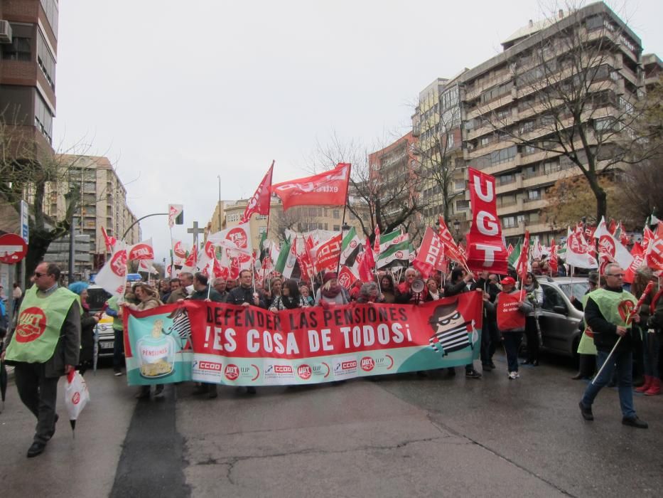 Manifestación de pensionistas en Cáceres