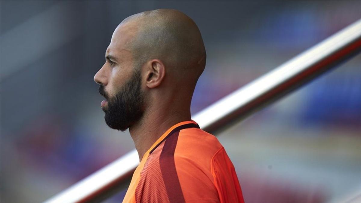 Mascherano fue uno de los jugadores que acudió a entrenar pese a tener fiesta