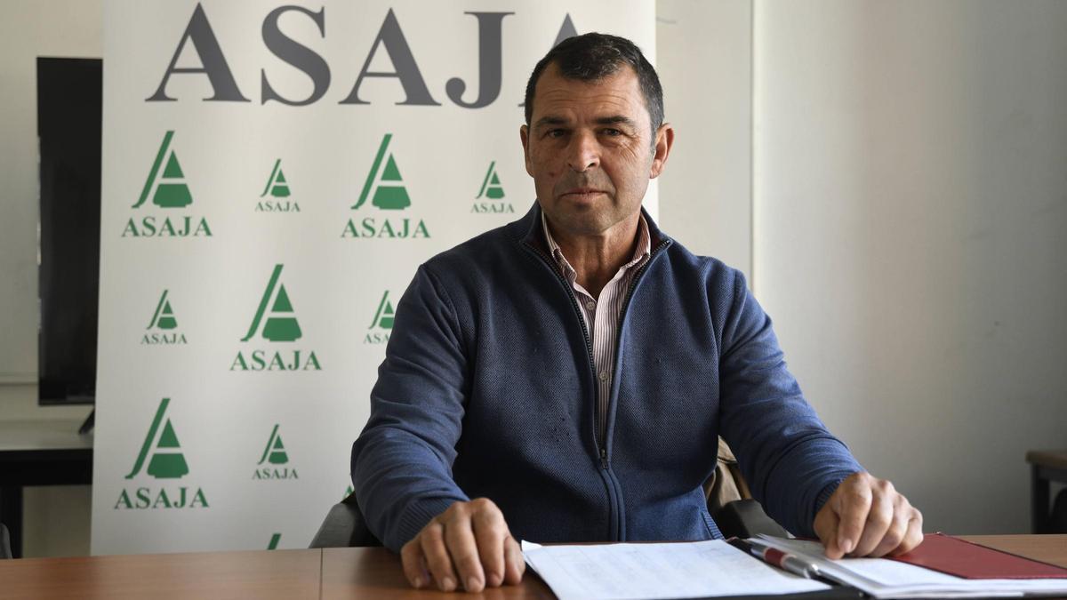 El presidente de ASAJA Zamora, Antonio Medina, en la sede provincial.