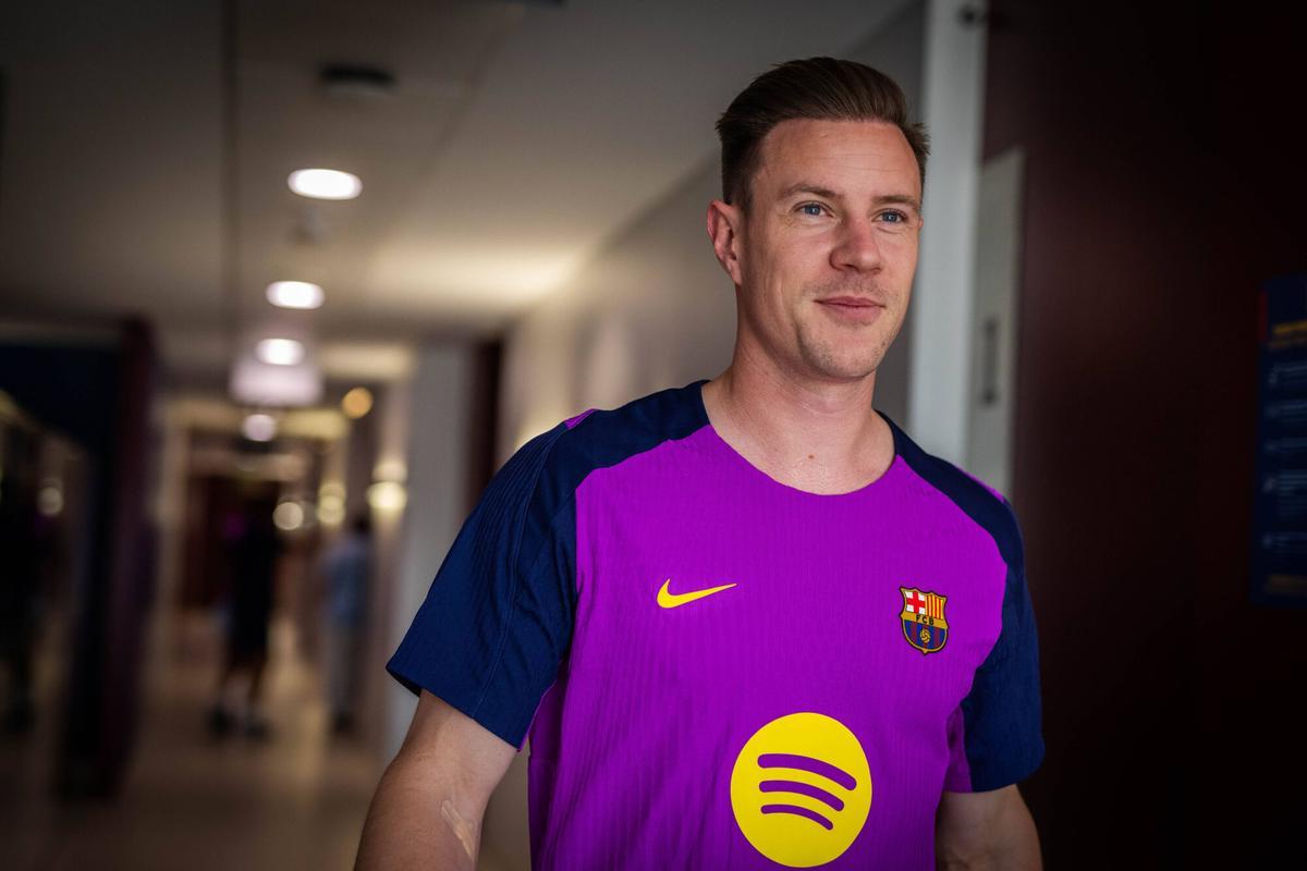 Ter Stegen, en la Ciudad Deportiva Joan Gamperc