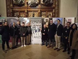 Las tallas sacras ceden protagonismo a los cofrades en el cartel de la Semana Santa de Avilés