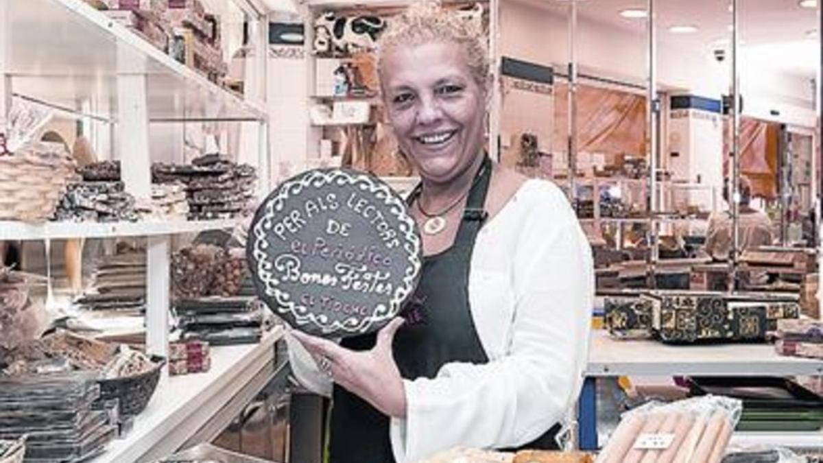 Tere Moreno, propietaria del Tío Che, con sus turrones artesanales.