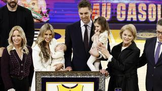 Pau Gasol, en la ceremonia de retirada del 16 de los Lakers: “Seguiré dedicando mi vida a marcar una diferencia”