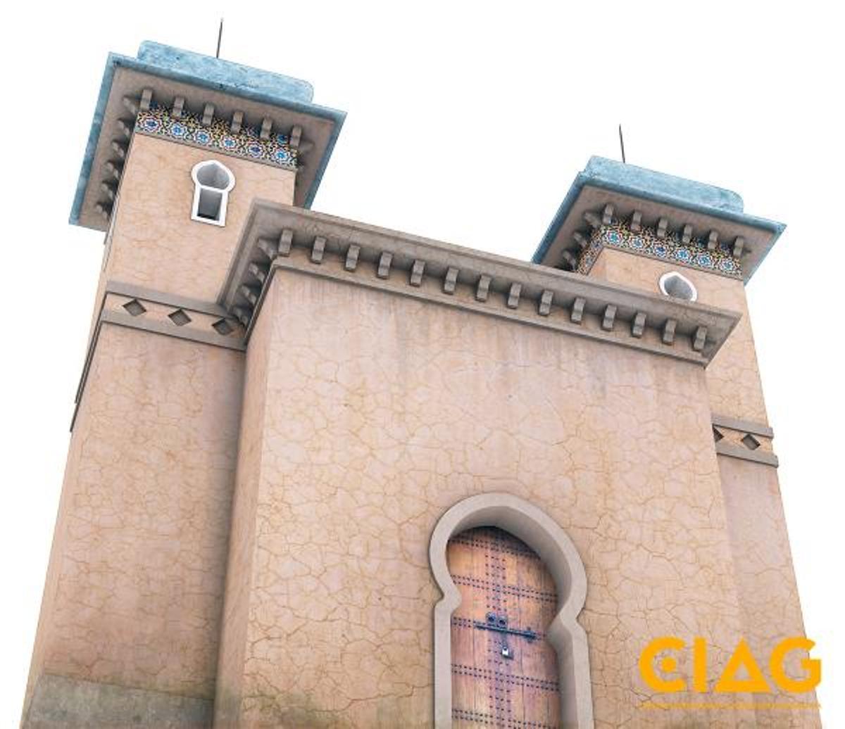 La efímera puerta neoárabe de O Castro