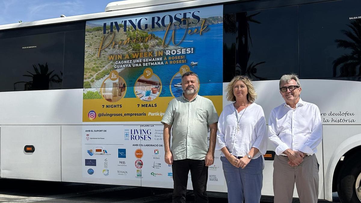 D'esquerra a dreta: Fèlix Llorens, Sílvia Ripoll i Miquel Gotanegra, a la presentació de la campanya
