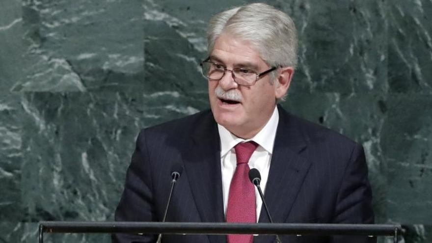 Alfonso Dastis durante su intervención en la ONU.