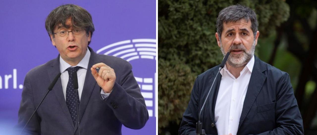 Carles Puigdemont y Jordi Sànchez.