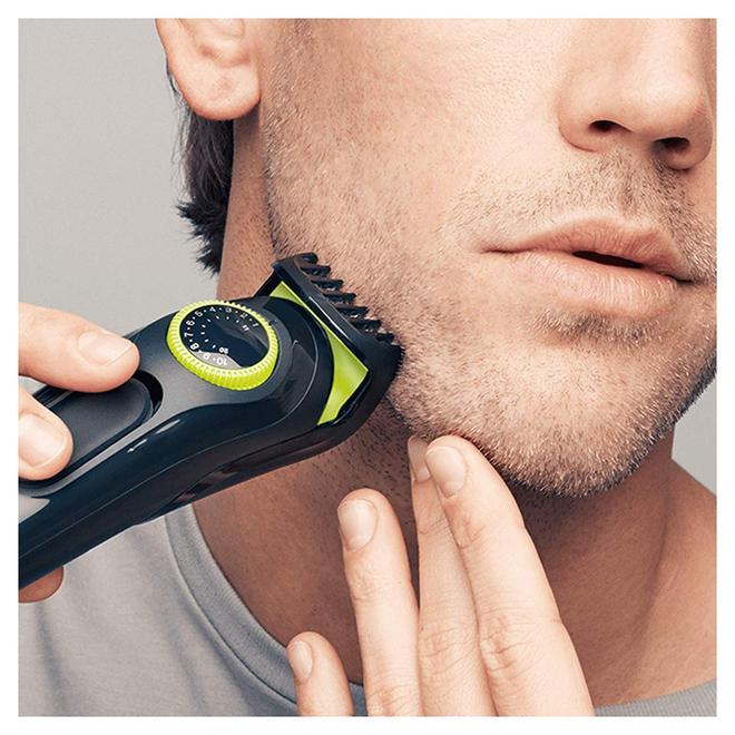 Braun Recortadora Barba BT3041 Recortadora de Barba y Cortapelos, Eléctrico con Cuchillas Afiladas, Maquinilla Gillette Fusion5 ProGlide con Tecnología FlexBall de Regalo, Negro y Verde