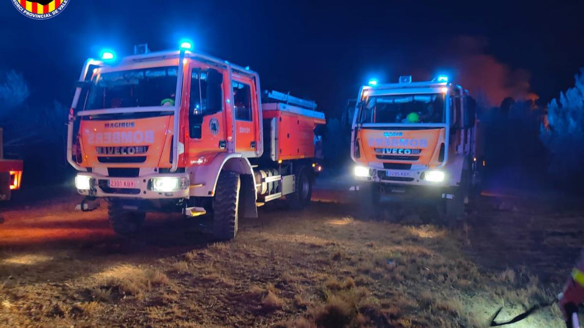 Incendio forestal en Calles