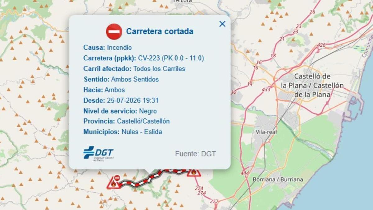 Carretera cortada.