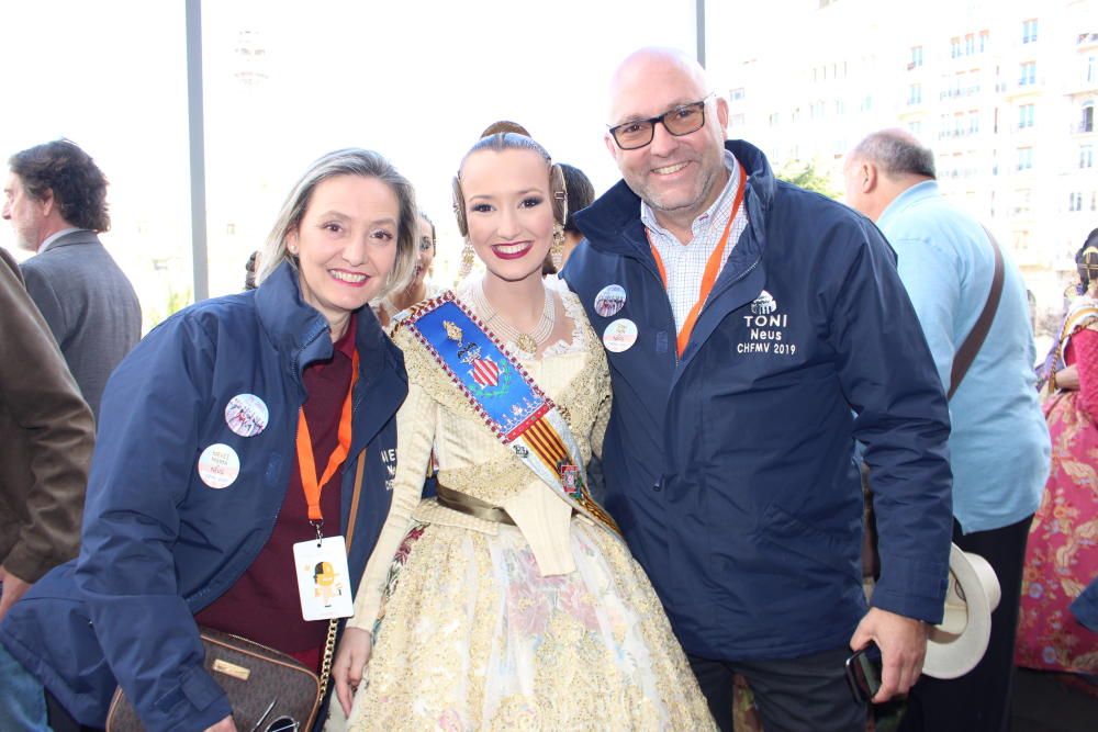 Con los padres de las mayores