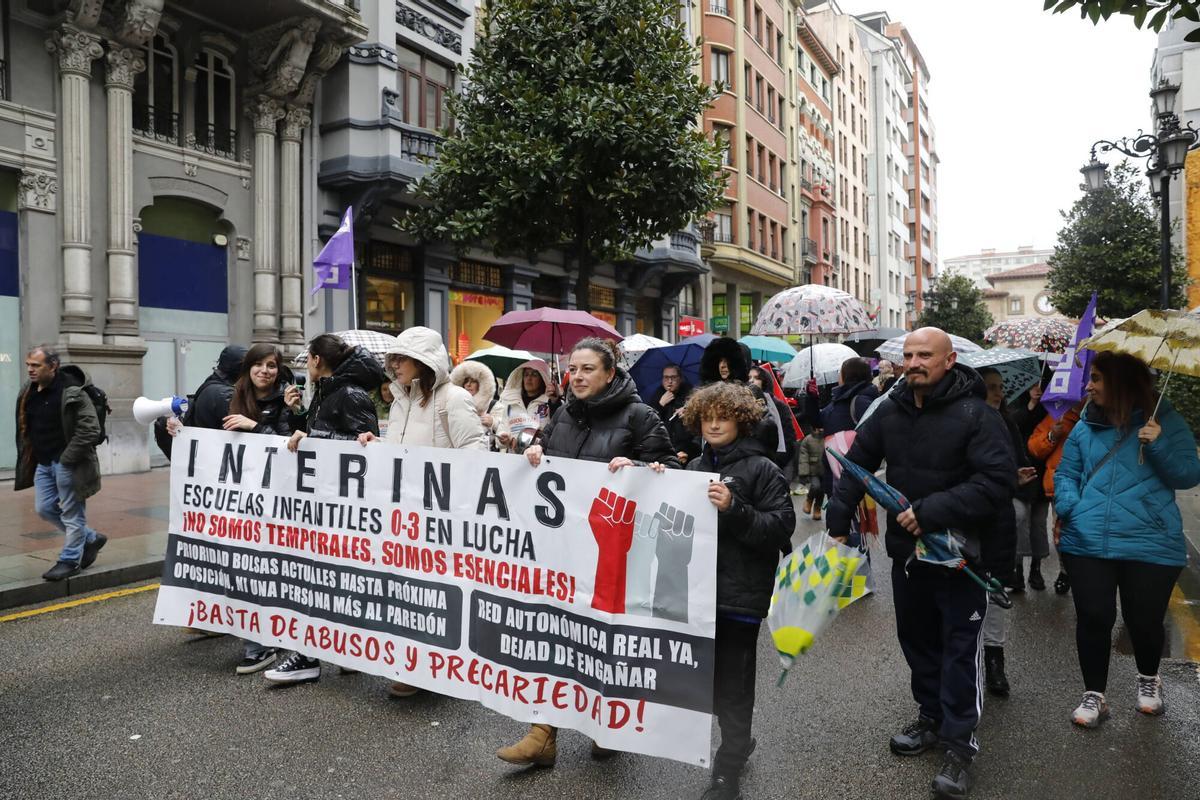 Manifestación de las trabajadoras de las escuelinas