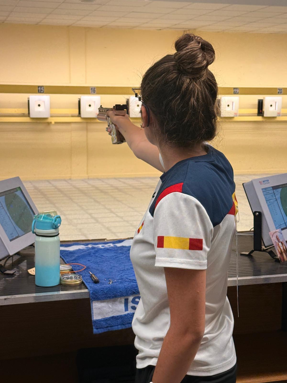 La joven deportista campellera, en acción en su última competición.