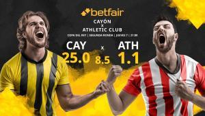 CD Cayón vs. Athletic Club de Bilbao: horario, TV, estadísticas, cuadro y pronósticos