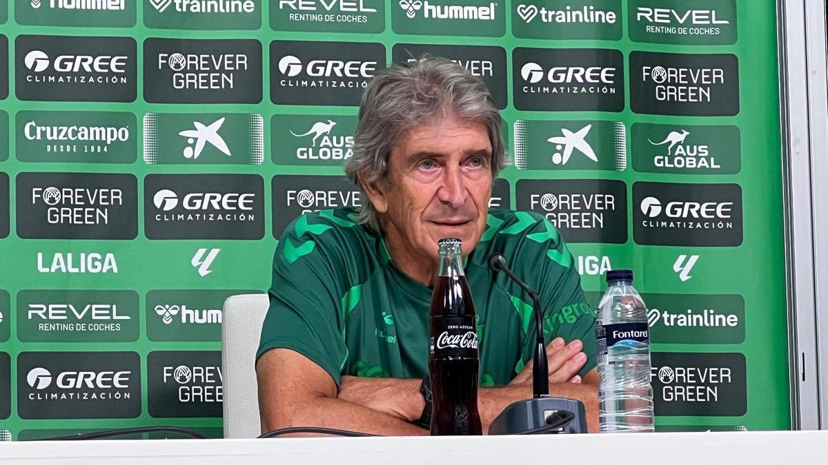 Manuel Pellegrini, en la rueda de prensa previa al Levante-Betis