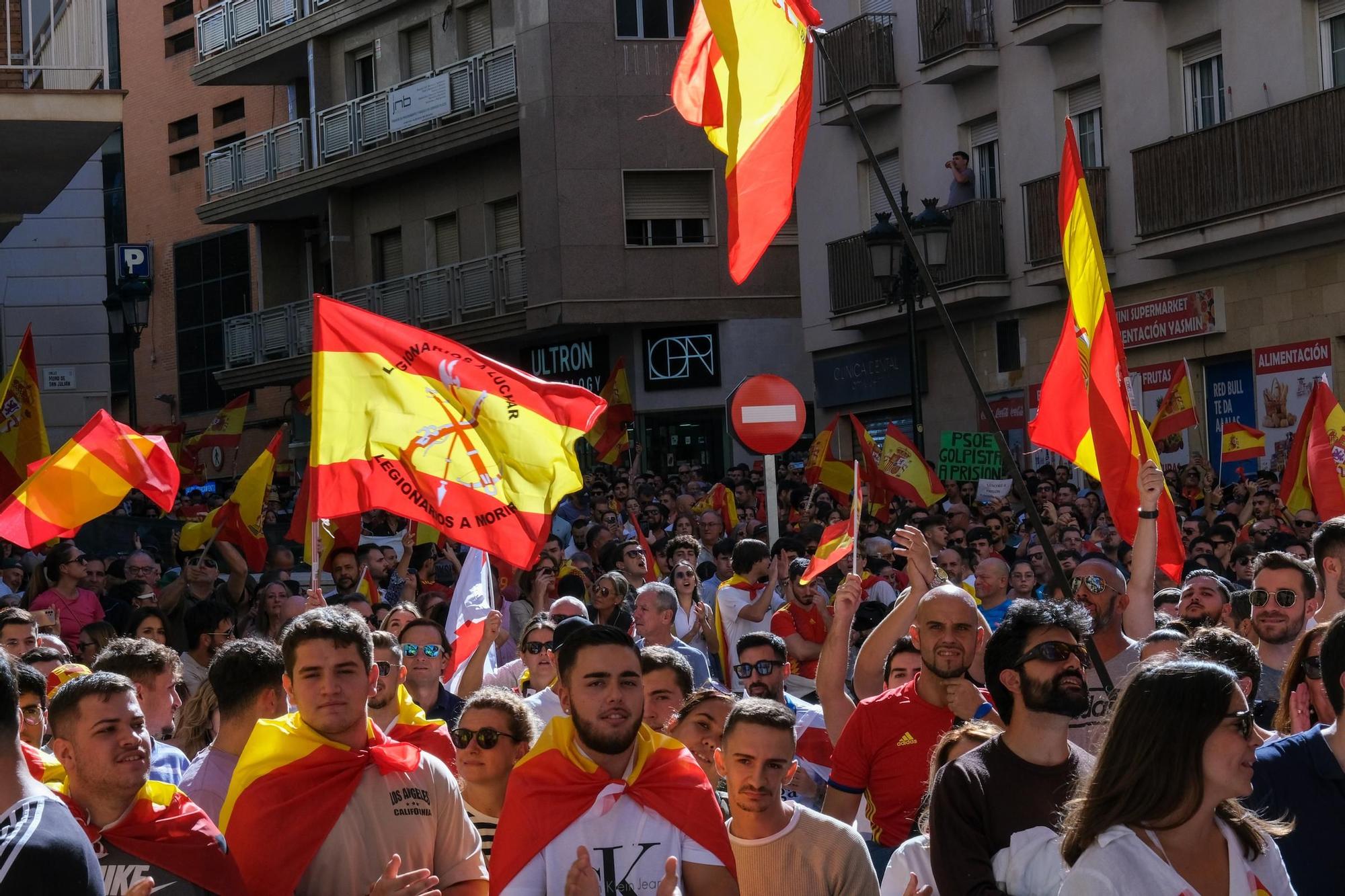 La manifestación del PP contra la amnistía de Málaga,  en imágenes