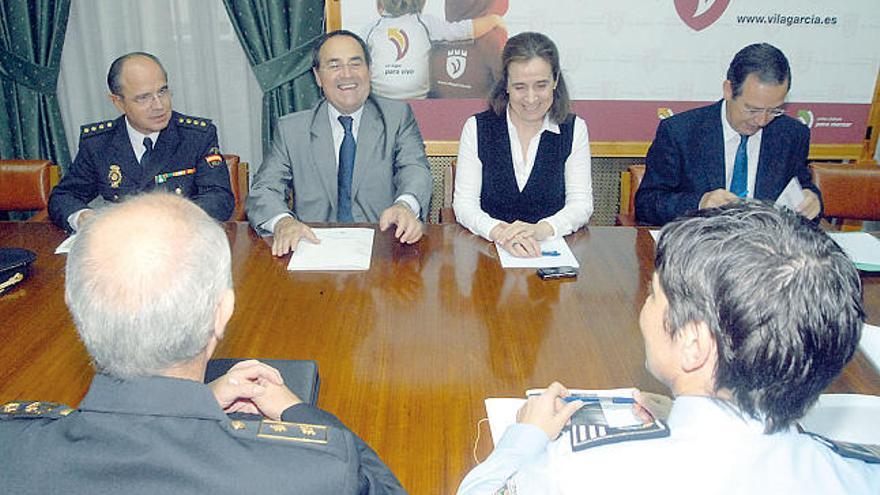 Imagen de la última junta de seguridad celebrada en Vilagarcía.