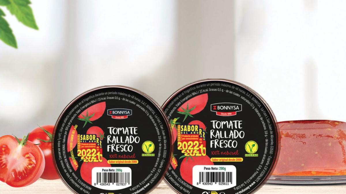 El tomate rallado fresco y natural de Bonnysa logra el título «Sabor del Año 2022» 