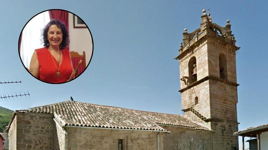 Nieves del Vado, alcaldesa de Baños de Montemayor lamenta el robo en la iglesia: 