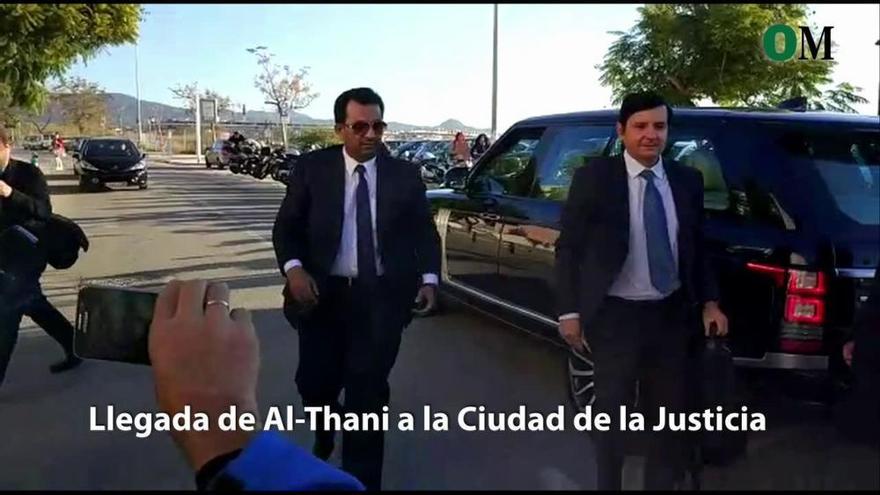 Llegada de Al-Thani a la Ciudad de la Justicia
