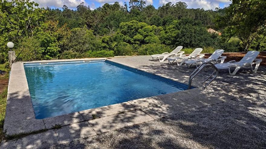 Una piscina que se alquila en el área de Pontevedra