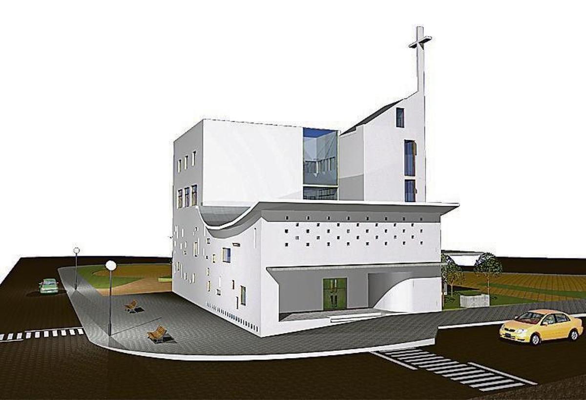 Los operarios ya trabajan en la reforma integral de la iglesia de la Tenderina