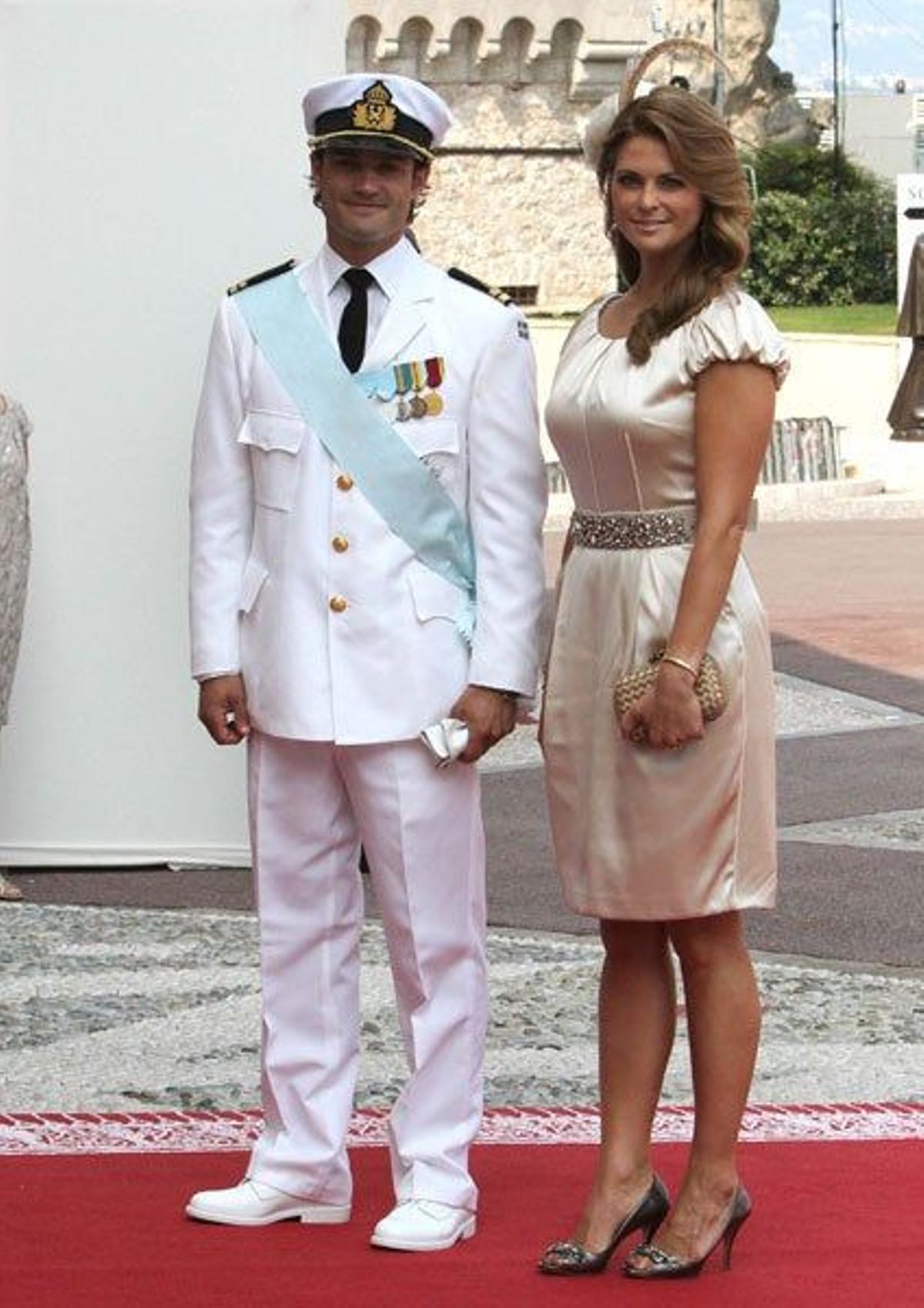 Magdalena de Suecia y su hermano Carlos Gustavo