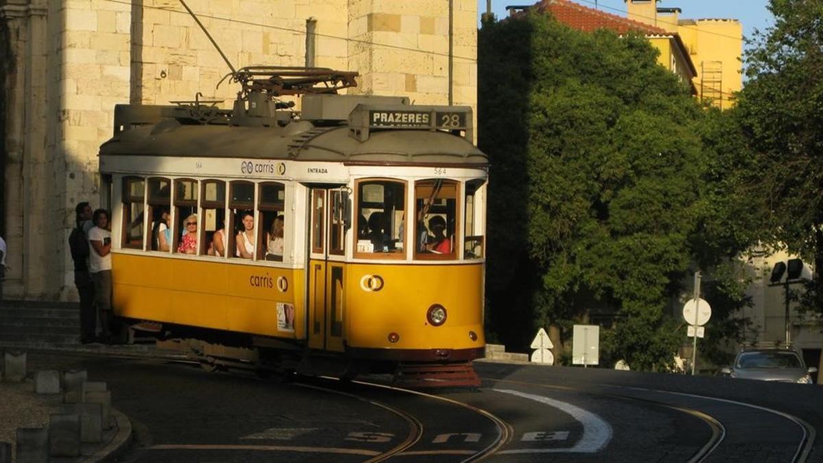 Un tanvía de Lisboa.
